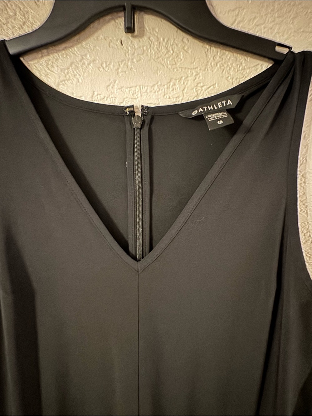 Athleta Black Sleeveless Wide-Leg Jumpsuit
